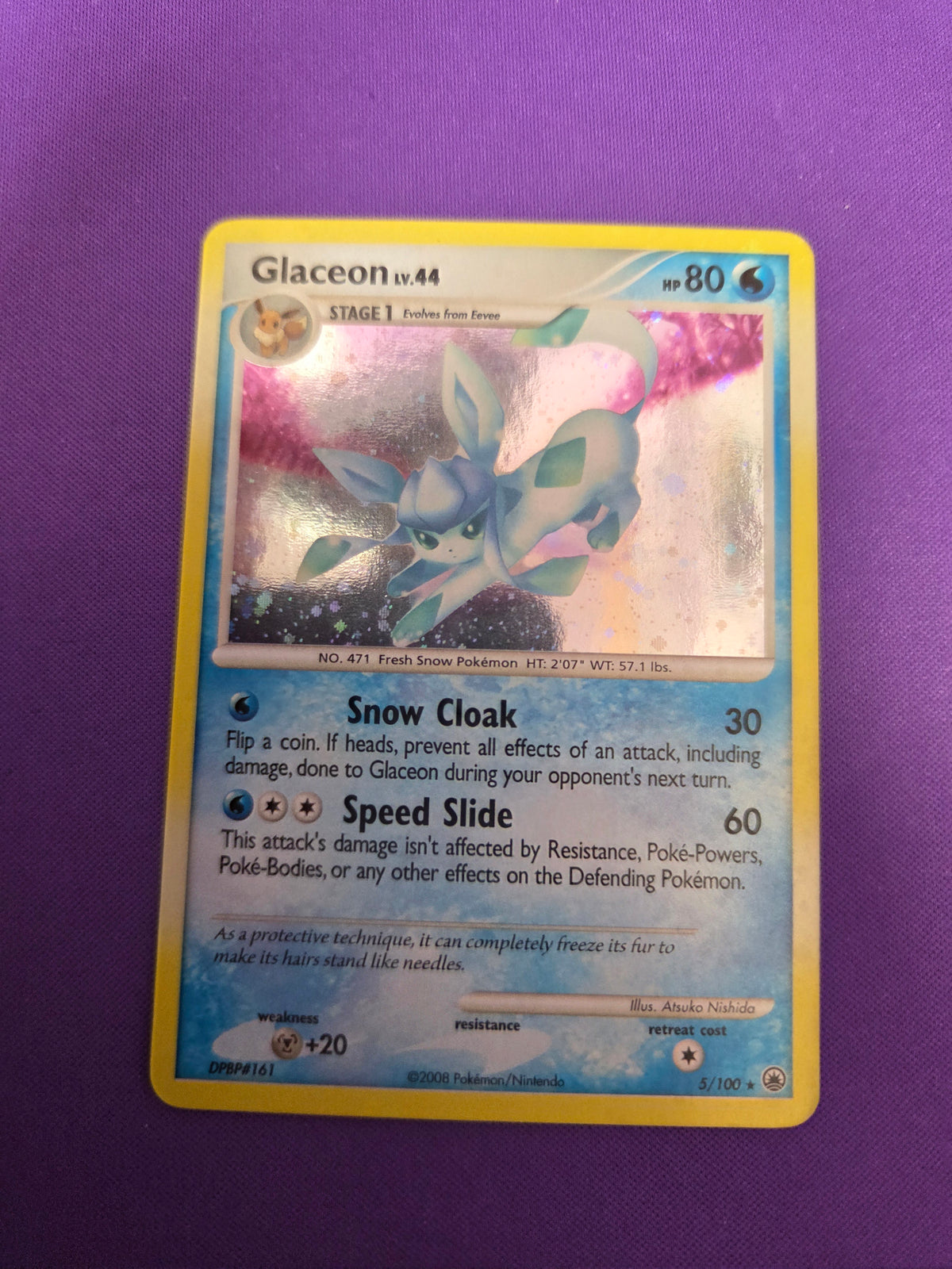 Glaceon #5/100 Majestic Dawn Holofoil (Cabinet-NM)