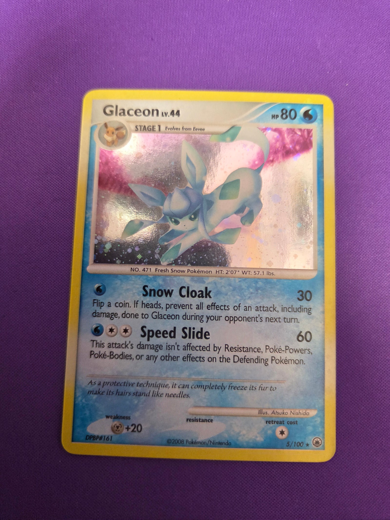 Glaceon #5/100 Majestic Dawn Holofoil (Cabinet-NM)
