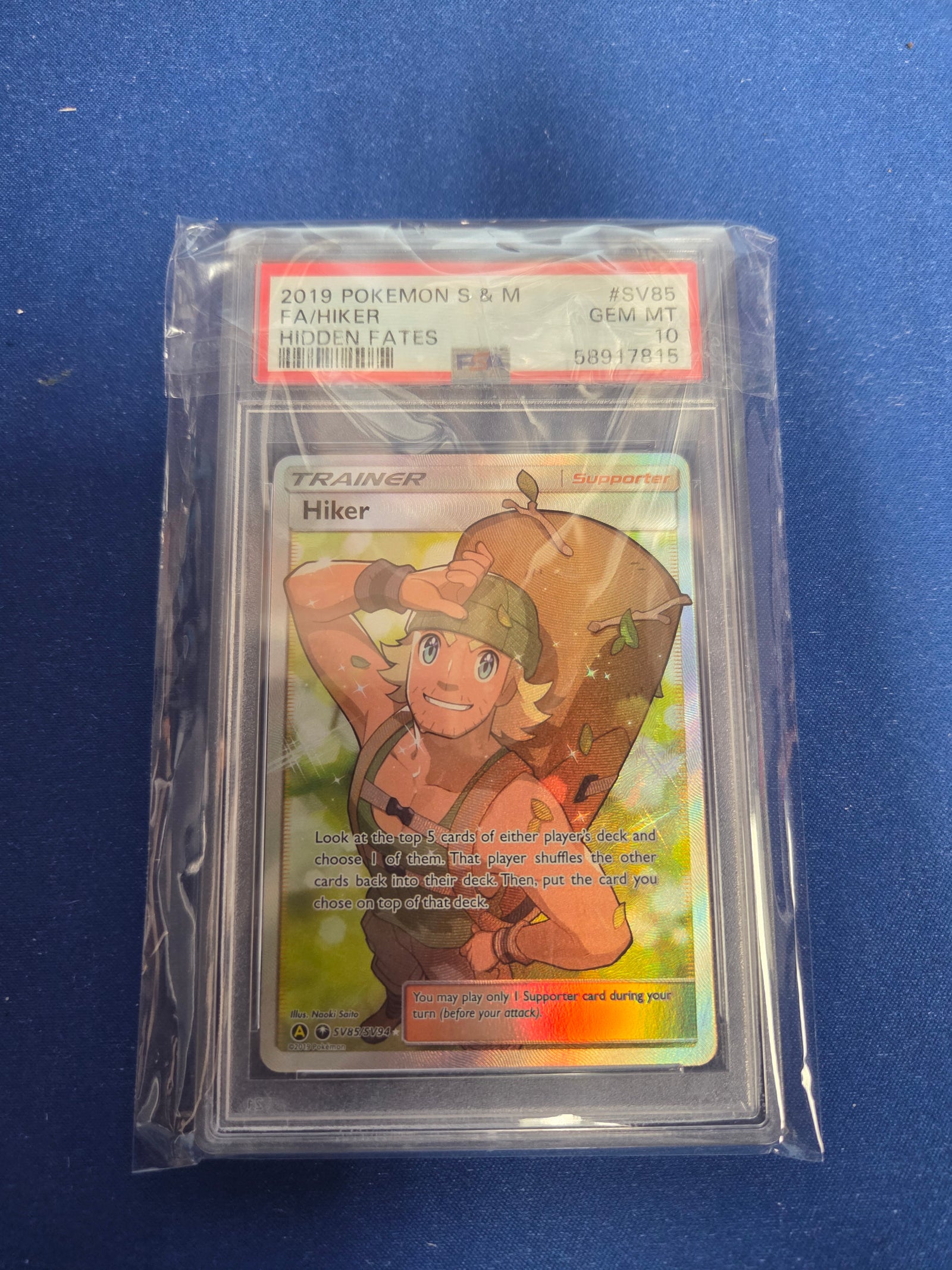 PSA 10 Hiker #SV85 hidden fates (Cabinet)