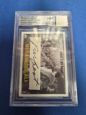 BGS Authentic Muhammad Ali #19 Auto Patch And Handwritten Words