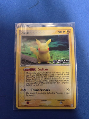 Moderately Played Ditto 63/113 (Pikachu) Common Reverse Holofoil (Cabinet-MP)