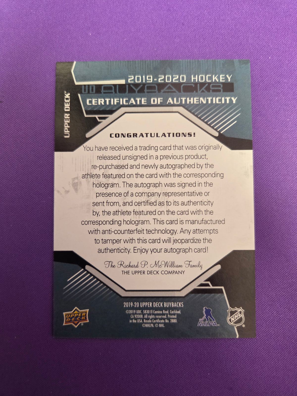 Valeri Nichushkin Auto 28/43 Young Guns #236  (cabinet-NM)