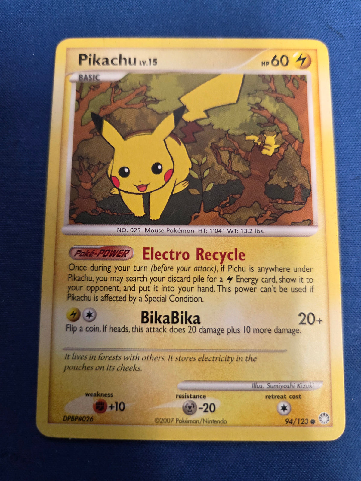 Heavily Played Pikachu (94)/123 Common (Cabinet-HP)