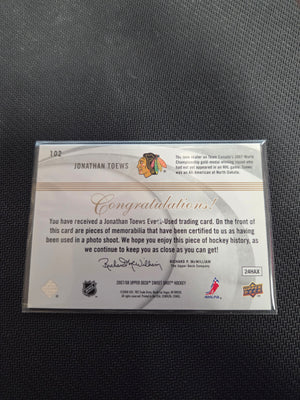 Jonathan Toews Sweet beginnings #102 /599 (cabinet)