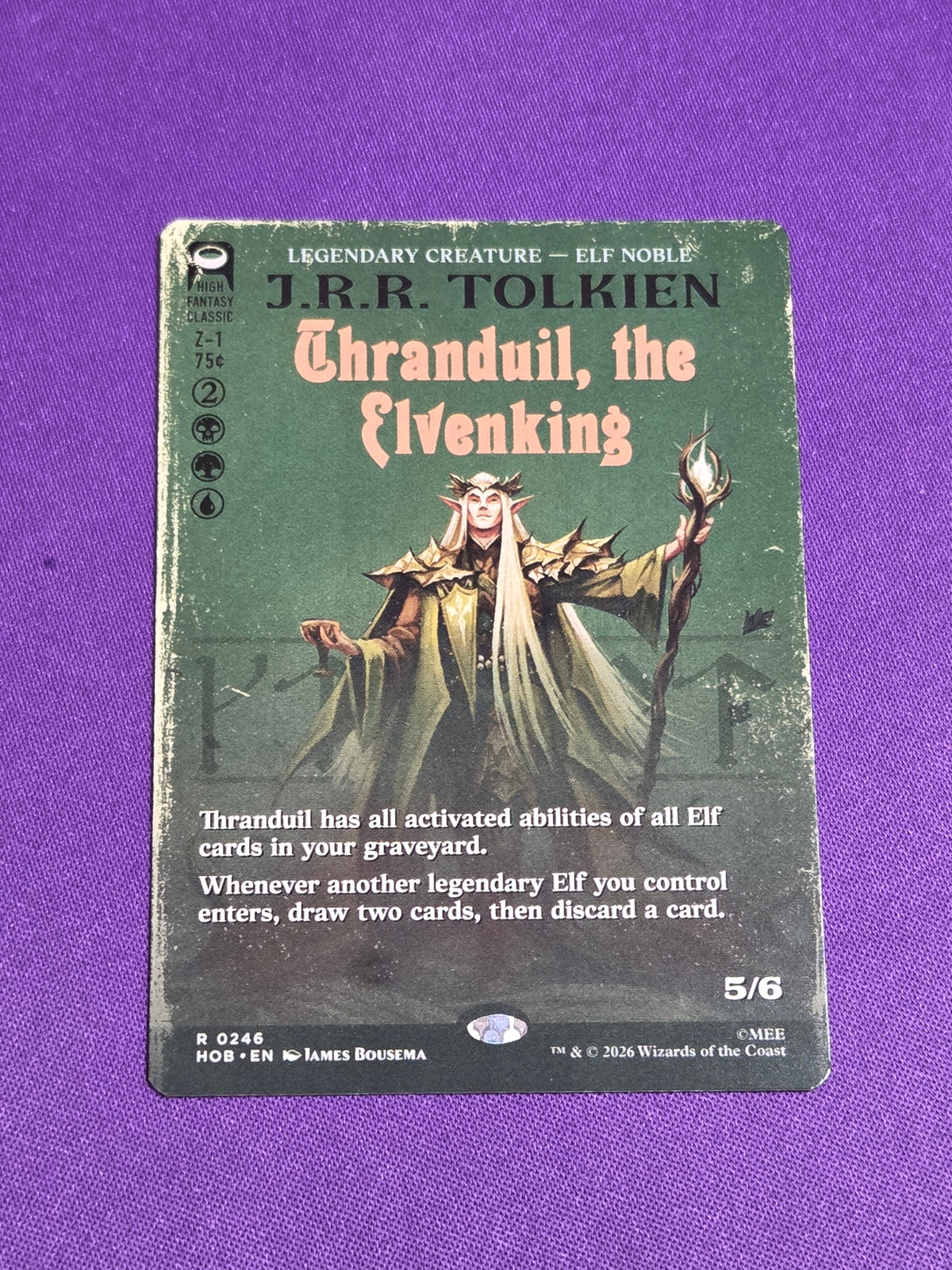 Thranduil, the Elvenking [Borderless] #246 Magic The Hobbit (Cabinet-NM)