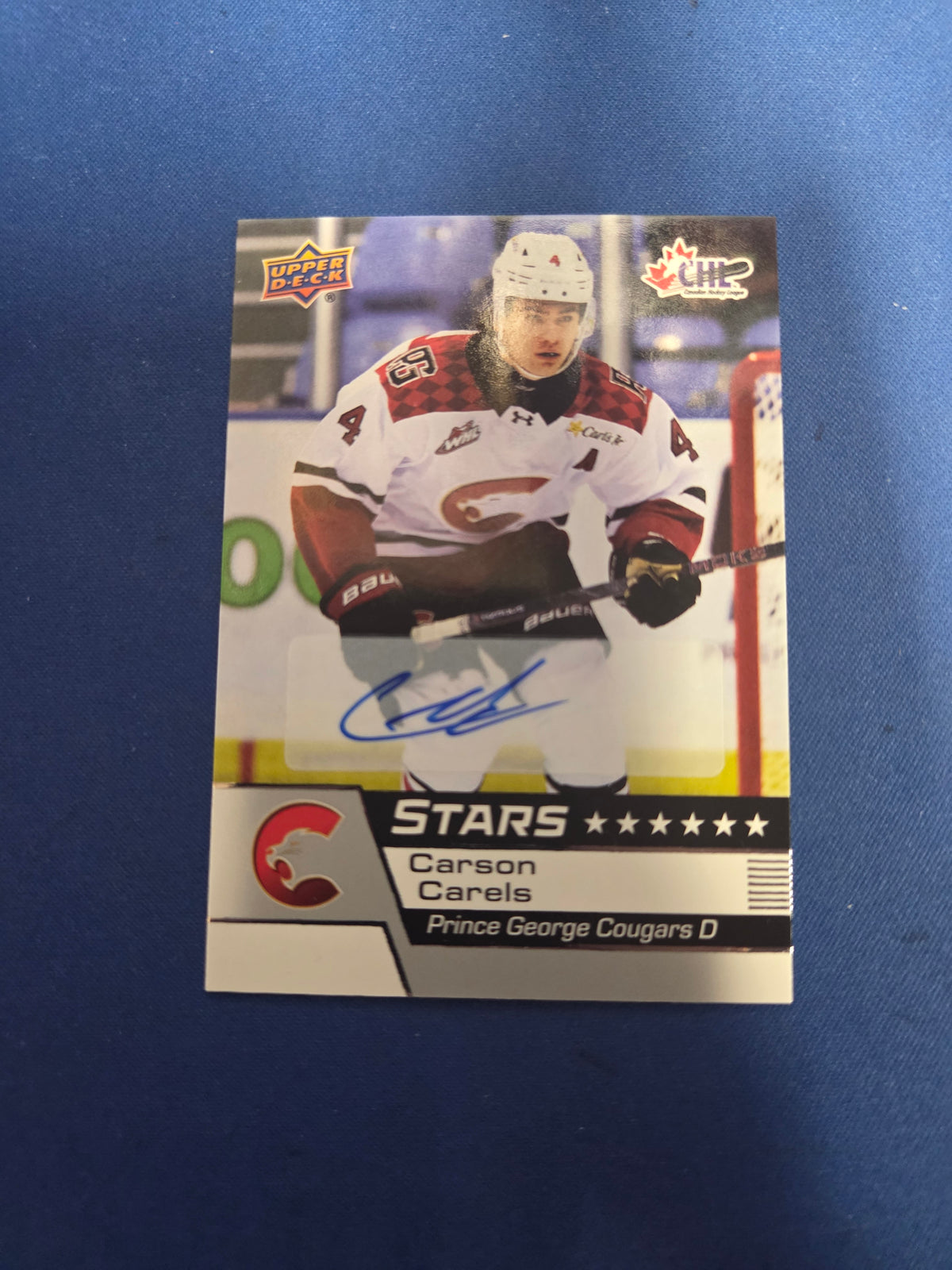 Carson Carels #332 Auto Prince George Cougars (cabinet-NM)