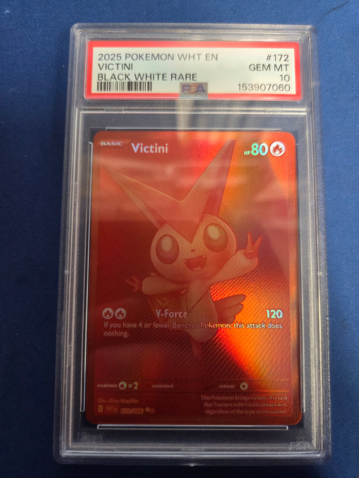 PSA 10 Victini White Flare #172 BWR (Cabinet)