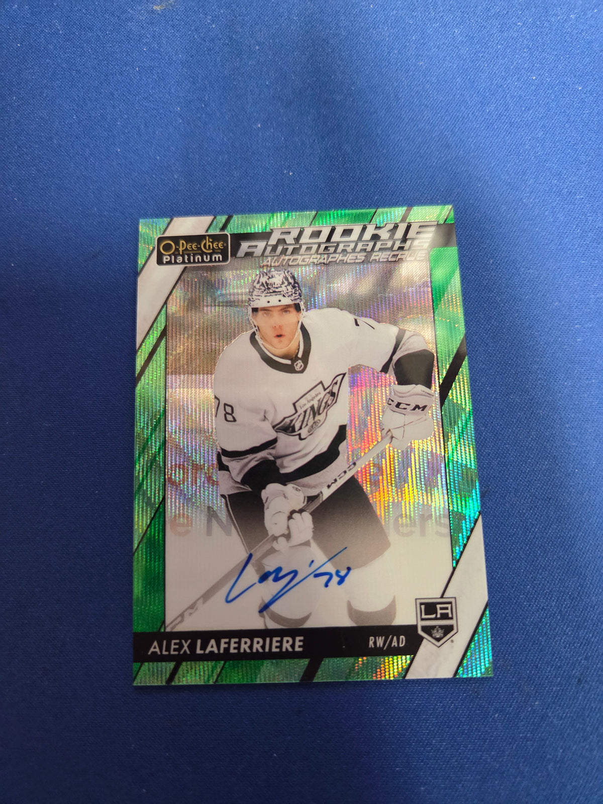 Alex Laferriere rookie autograph #R-AL 3/10 emerald surge (cabinet-NM)