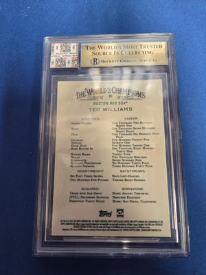 Beckett 9.5 Ted Williams #95 Jersey Fusion Game Used Jersey Patch