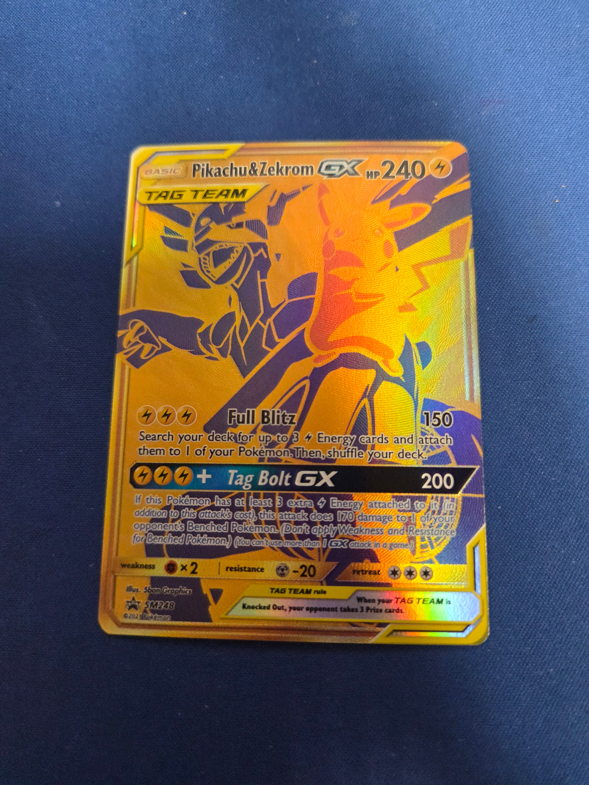 Pikachu & Zekrom GX - SM248 (SM248)/248 Promo Holofoil (Cabinet-NM)