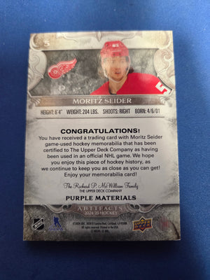 Moritz Seider #5 22/25 Artifacts Purple Materials (cabinet-NM)