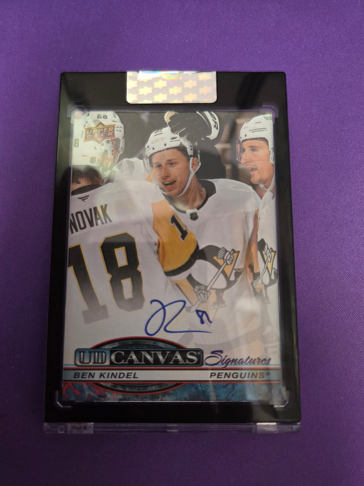 Ben Kindel UD Canvas Signatures 2025-2026 Clear Cut autograph (Cabinet-NM)