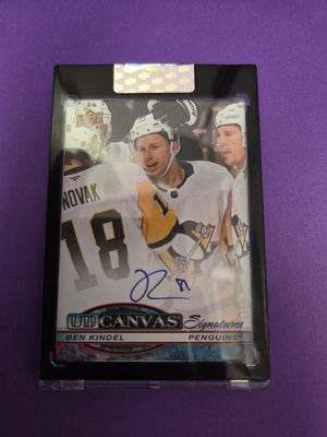 Ben Kindel UD Canvas Signatures 2025-2026 Clear Cut autograph (Cabinet-NM)