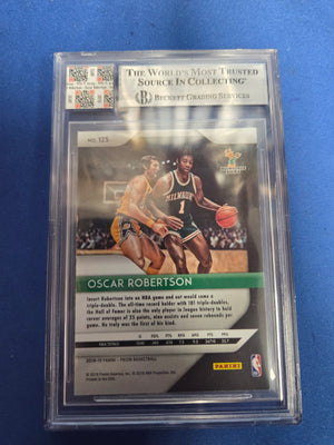 BGS Authentic Oscar Robertson Auto Patch Jersey Fusion