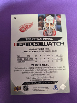 Sebastian Cossa Future Watch #SC Auto 173/999 (cabinet)