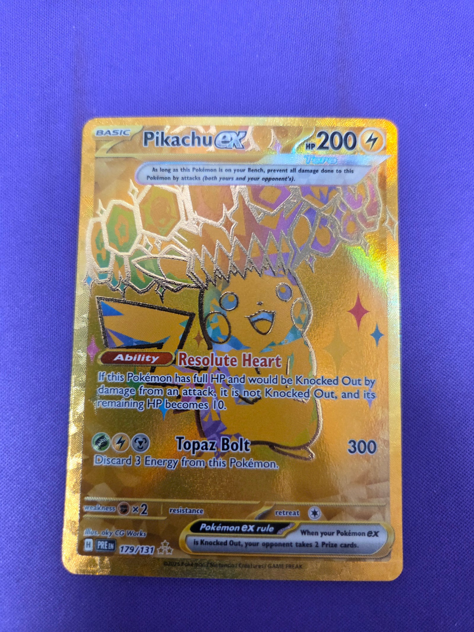 Pikachu ex - 179/131 Prismatic Evolutions Hyper Rare Holofoil (Cabinet-NM)