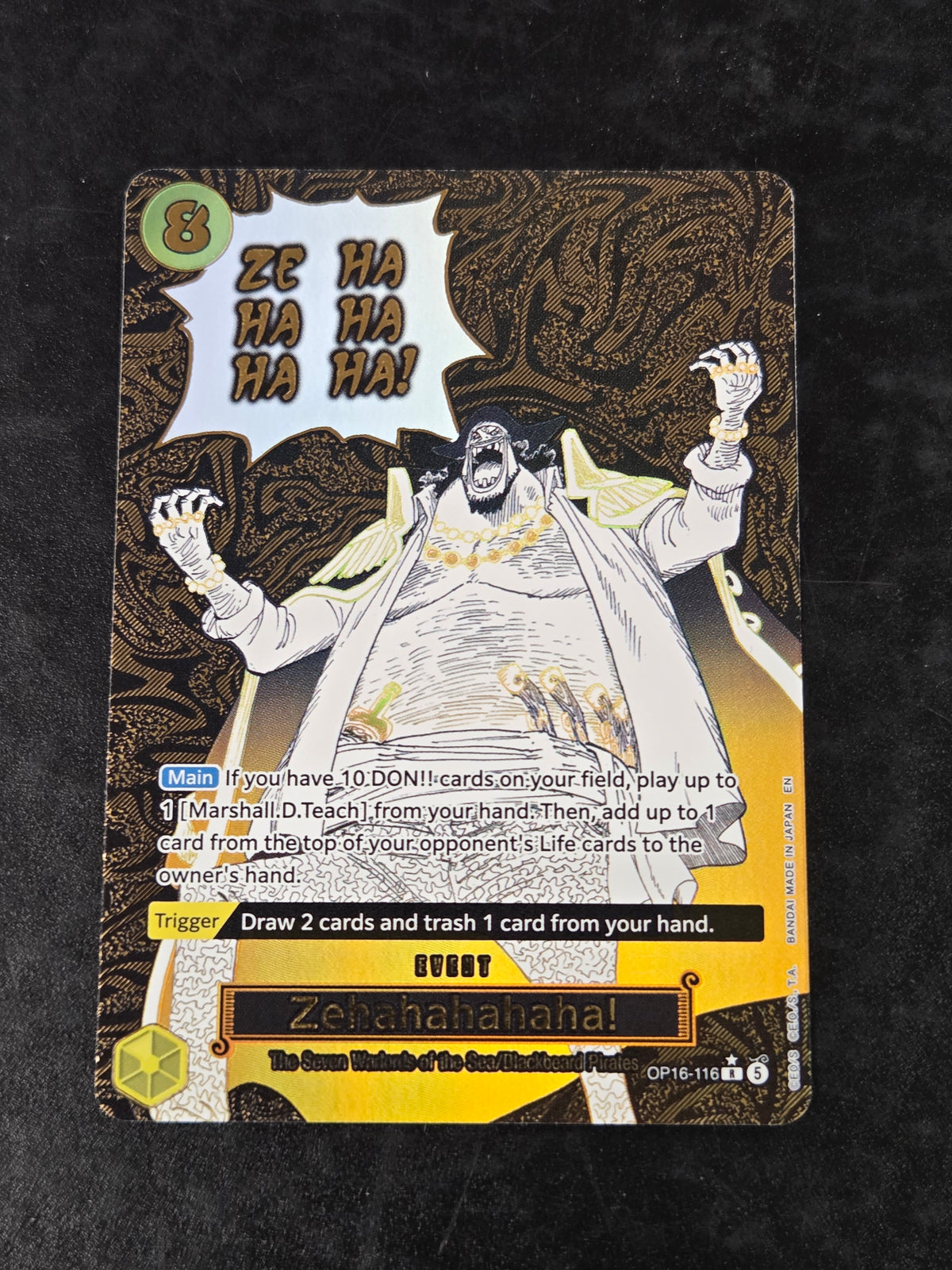 Zehahahahaha! (Alternate Art) (OP16-116) The Time of Battle Foil (Cabinet-NM)