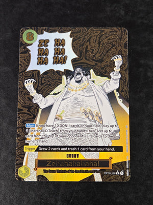 Zehahahahaha! (Alternate Art) (OP16-116) The Time of Battle Foil (Cabinet-NM)