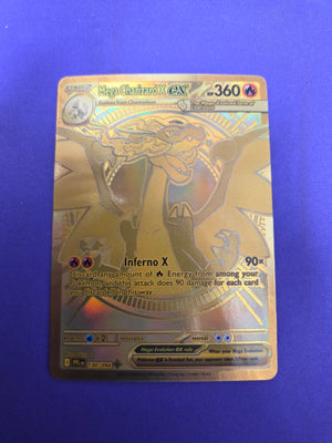 Gold Mega Charizard X ex - 130/094 Phantasmal Flames (Cabinet-NM)