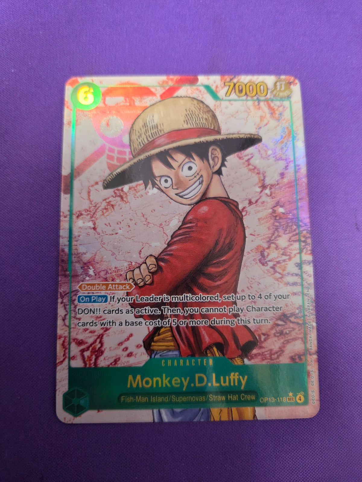 Monkey.D.Luffy (118) (Parallel) (OP13-118) - Carrying On His Will Foil (Cabinet-NM)