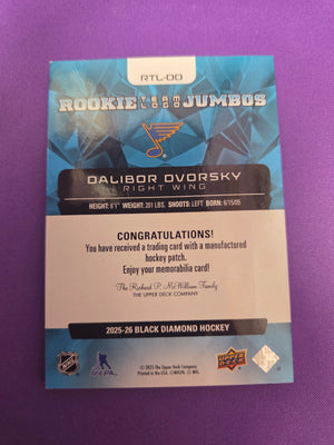 Dalibor Dvorsky #RTL-DD  Rookie Team Logo Black Diamond (cabinet-NM)