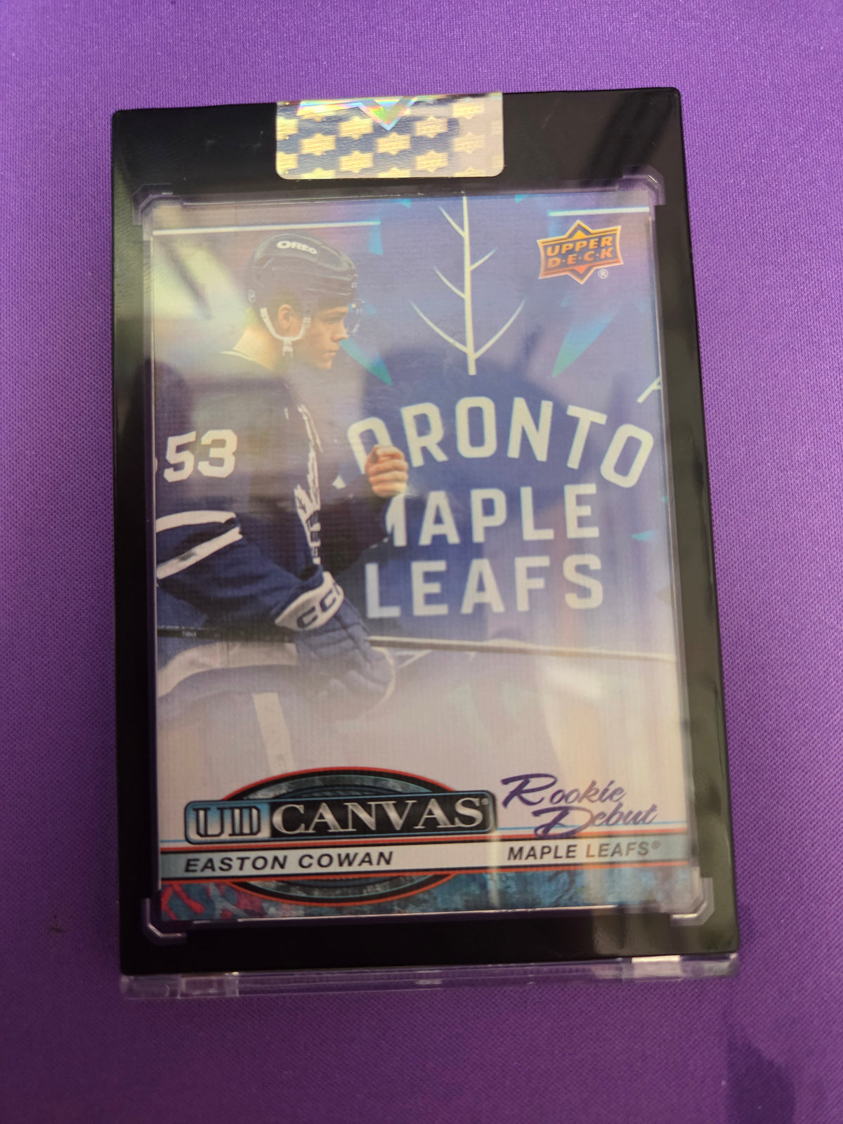 Easton Cowan UD Canvas Rookie Debuts 2025-2026 Clear Cut (Cabinet-NM)
