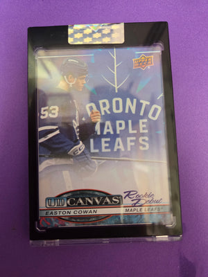 Easton Cowan UD Canvas Rookie Debuts 2025-2026 Clear Cut (Cabinet-NM)