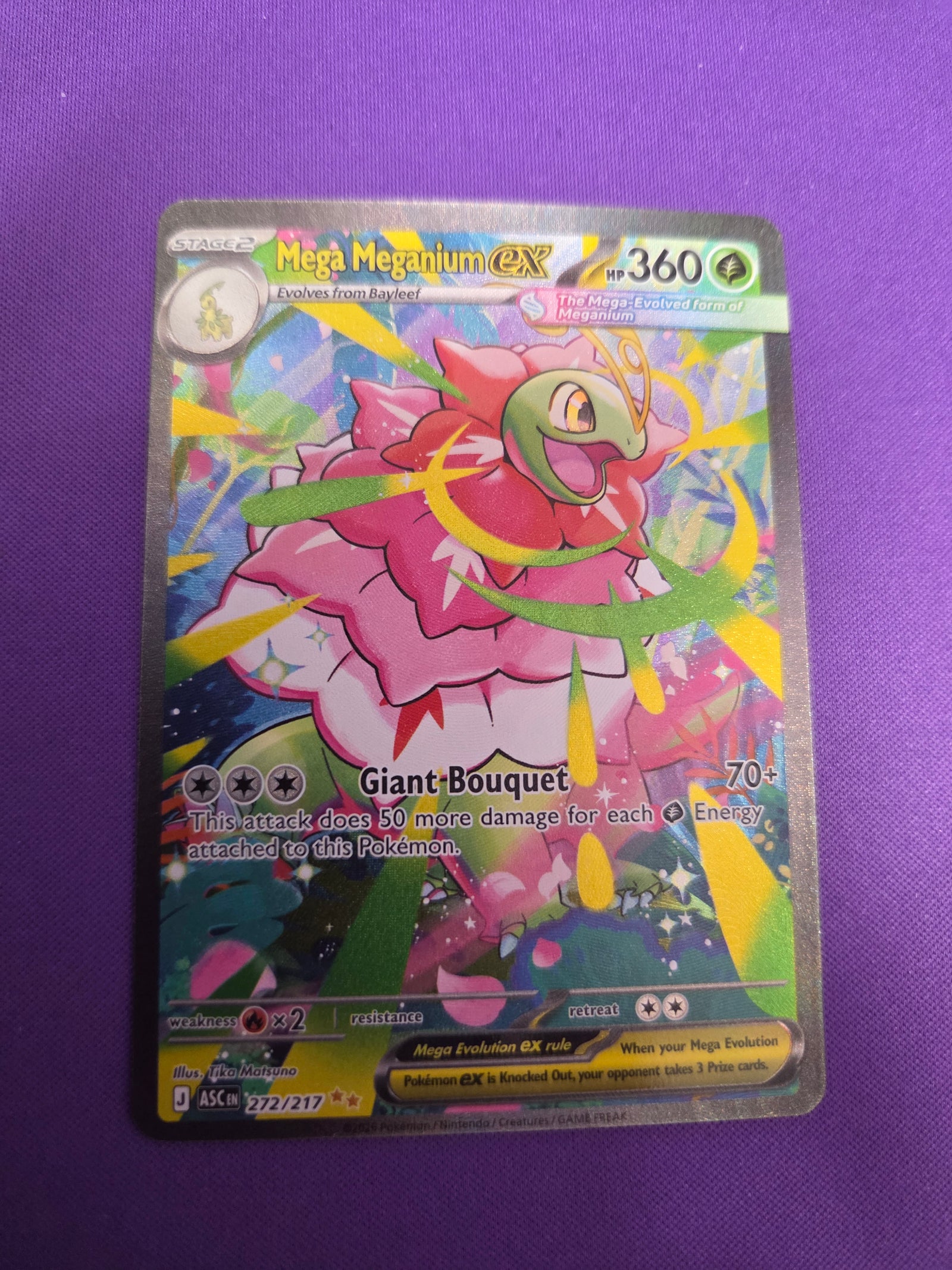 Mega Meganium ex - 272/217 (272) Special Illustration Rare Holofoil (Cabinet-NM)