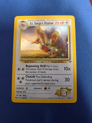 Lt. Surge's Fearow (7)/132 Holo Rare Unlimited Holofoil (Cabinet-NM)