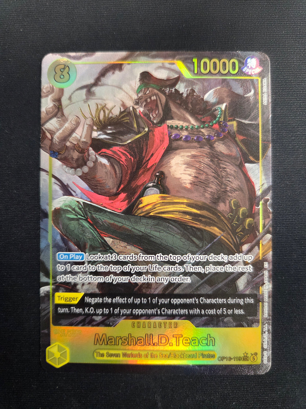Marshall.D.Teach (Alternate Art) (OP16-119) - The Time of Battle Foil (Cabinet-NM)