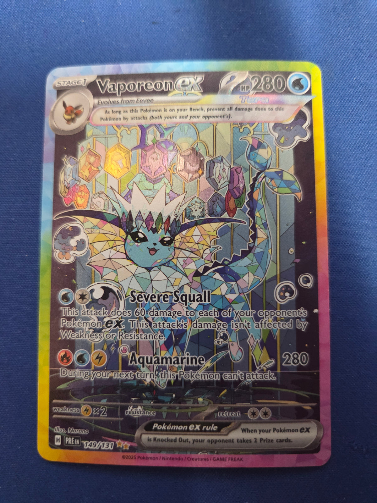 Vaporeon ex - 149/131 Prismatic Evolutions SIR (Cabinet-NM)