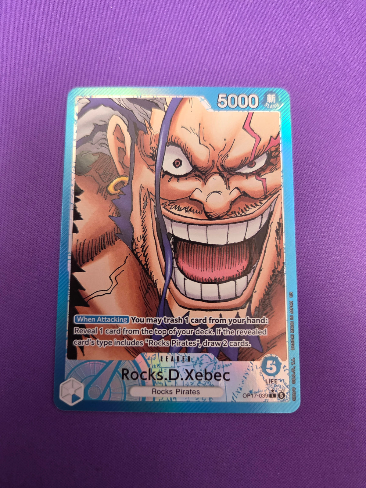Rocks.D.Xebec (039) (Alternate Art) (OP17-039) - The World's Strongest Warriors Foil (Cabinet-NM)