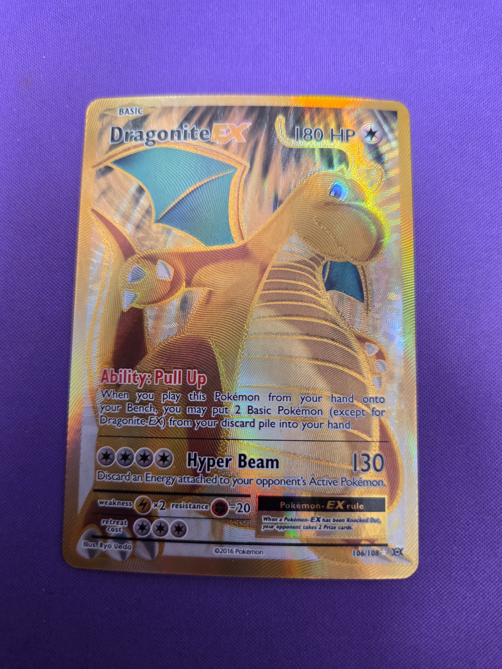 Dragonite EX 106/124 XY Evolutions Ultra Rare Holofoil (Cabinet-NM)
