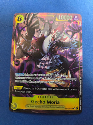 Gecko Moria - OP14-104 (Alternate Art) (OP14-104) - The Azure Sea's Seven Foil (Cabinet-NM)