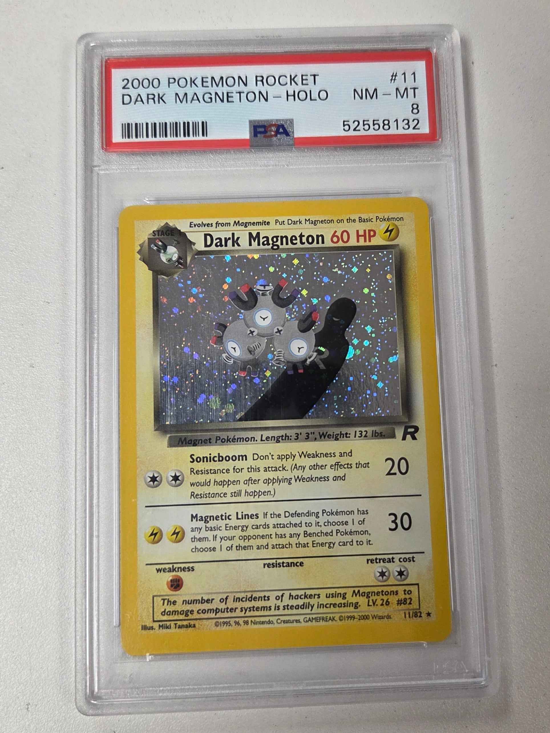 Dark Magneton PSA 8 (11) Holo Unlimited Holofoil (Cabinet)