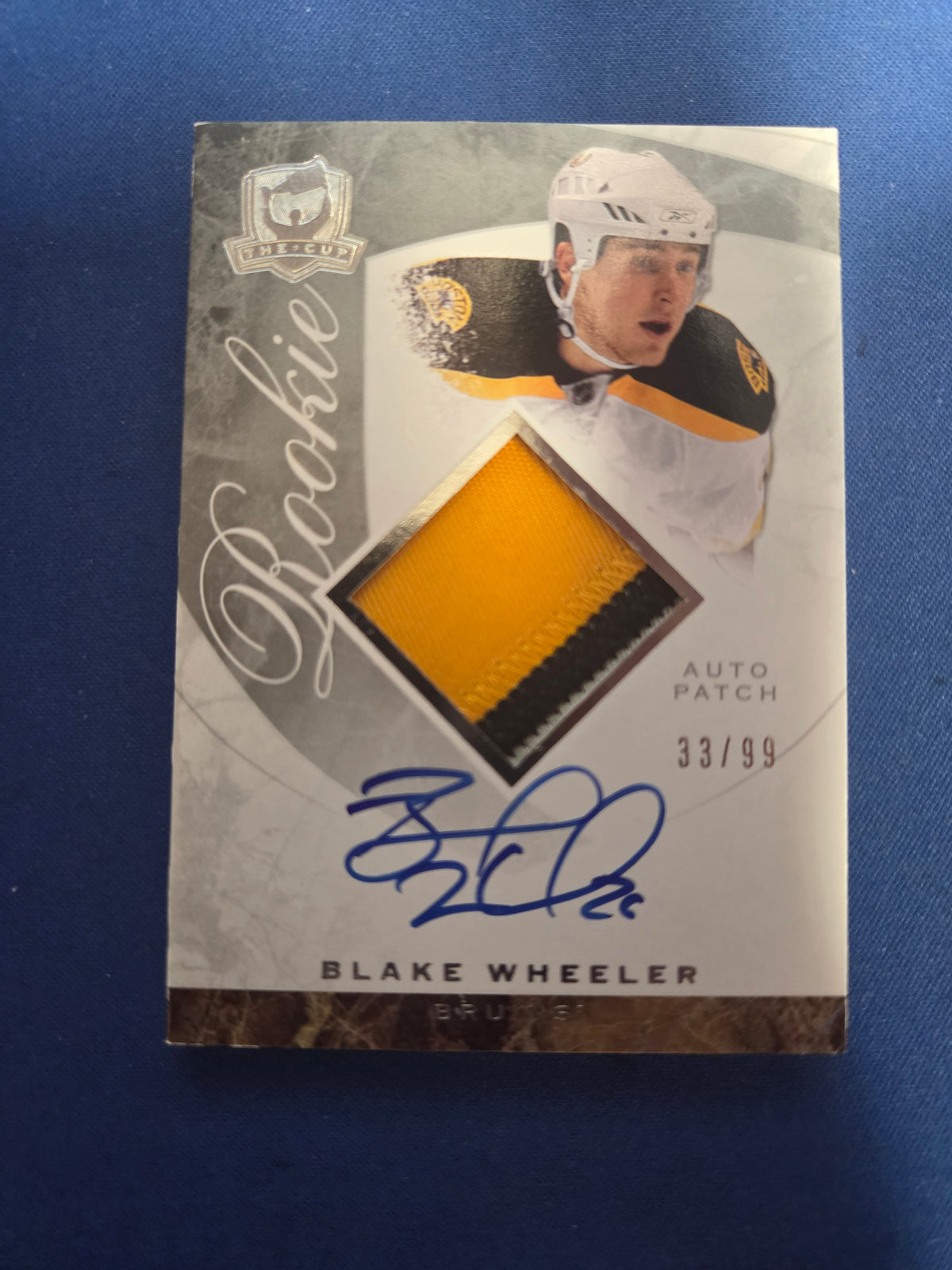 Blake Wheeler 33/99 Rookie The Cup #147 2008-2009 Logo patch auto (Cabinet-LP)