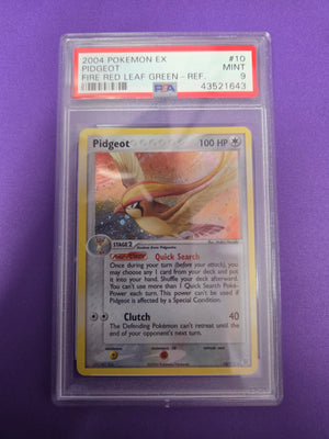PSA 9 Pidgeot #10 Fire Red Leaf Green Reverse Holo (Cabinet)