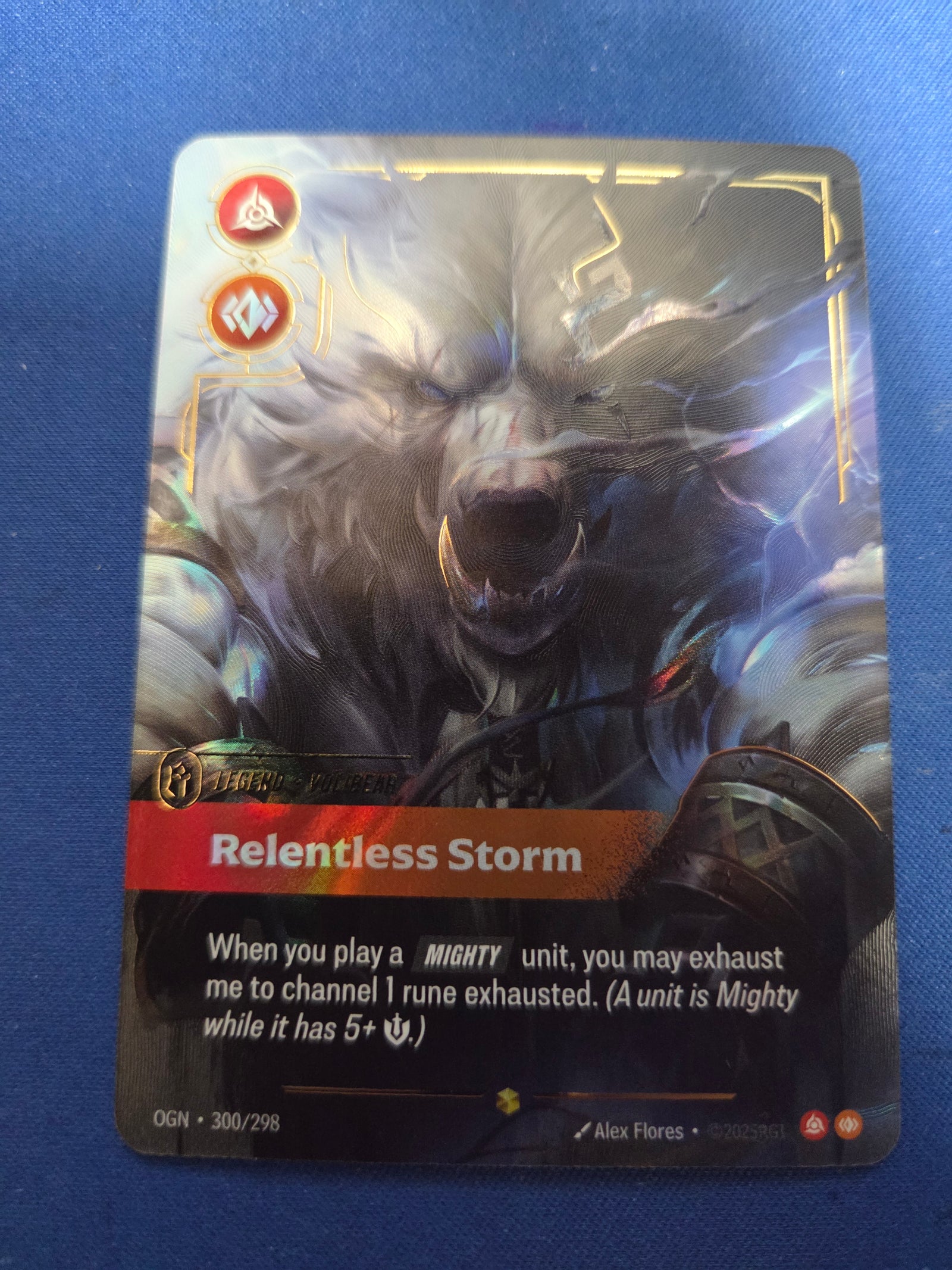 Volibear - Relentless Storm (Showcase) (300/298) - Origins Foil (Cabinet-NM)