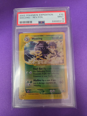 PSA 9 Weezing Expedition Reverse Holofoil #32 (Cabinet)