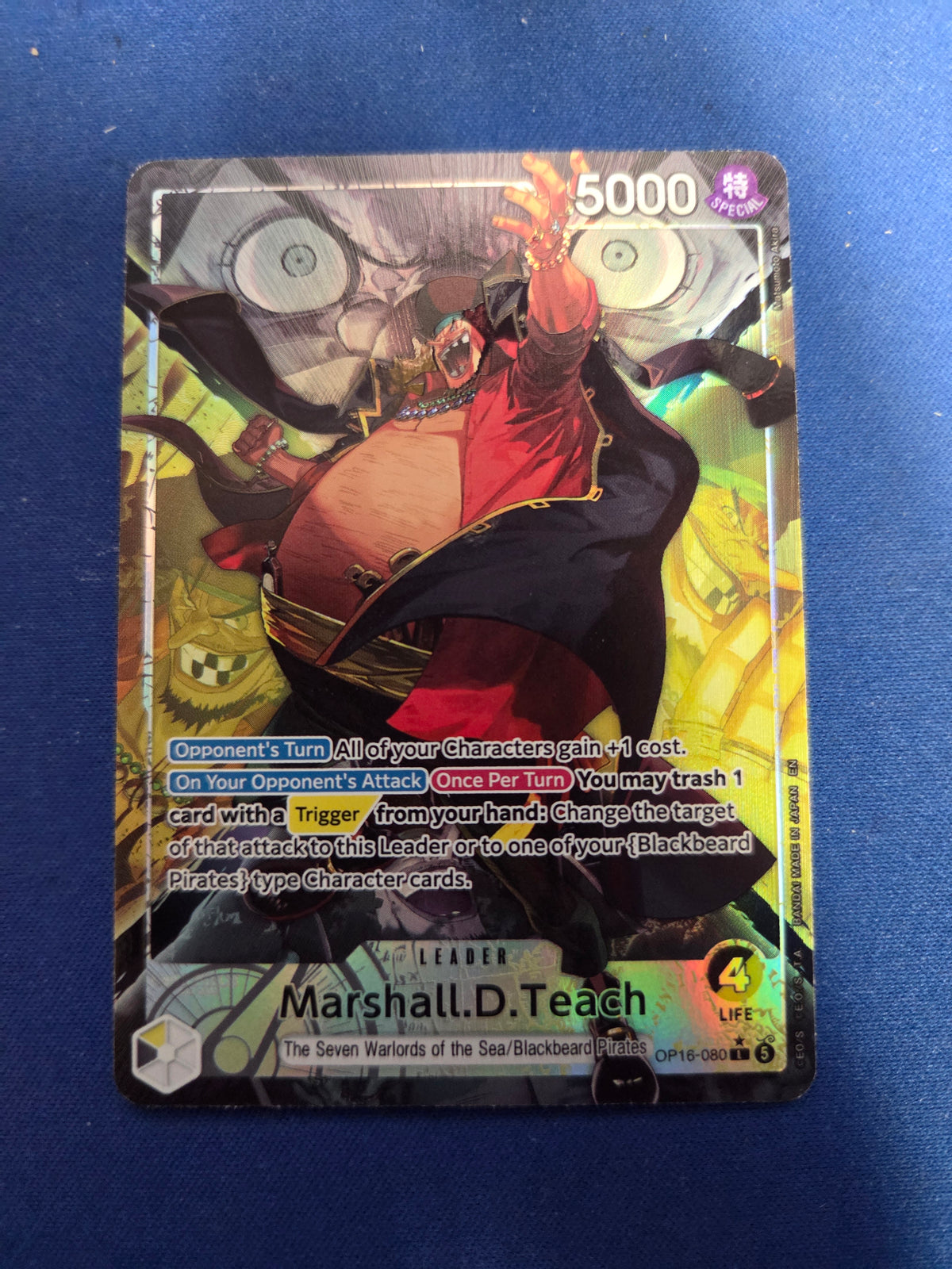Marshall.D.Teach (080) (Alternate Art) (OP16-080) - The Time of Battle Foil (Cabinet-NM)
