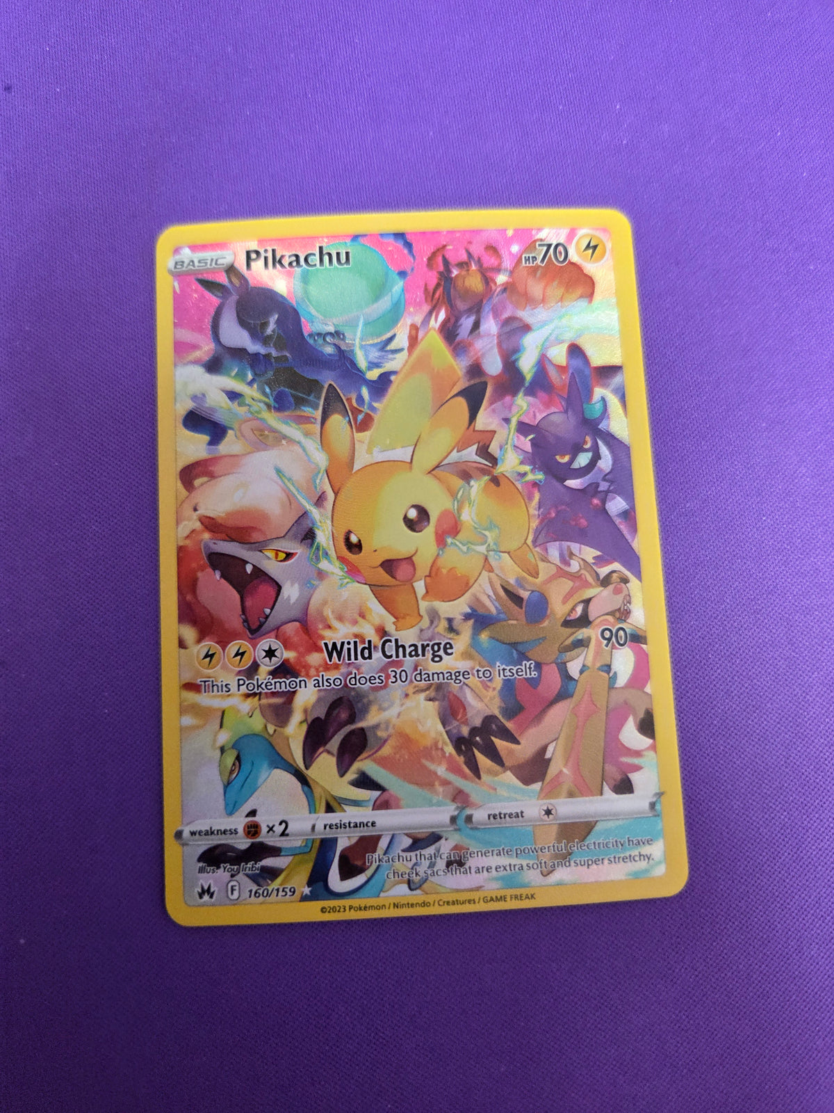 Pikachu (160)/159 Crown Zenith Secret Rare Holofoil (Cabinet-NM)