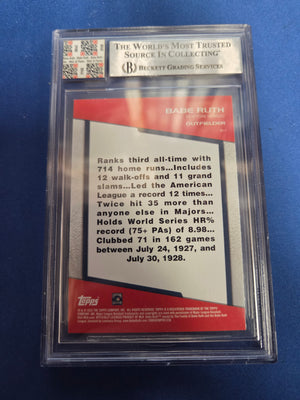 Beckett 9 Babe Ruth #BS7 Game Worn Swatch Jersey Fusion