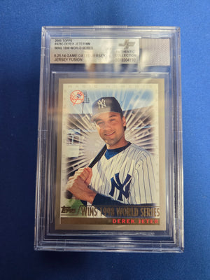 Derek Jeter Jersey Fusion Beckett Authentic #478c (Jersey Patch) (Cabinet)