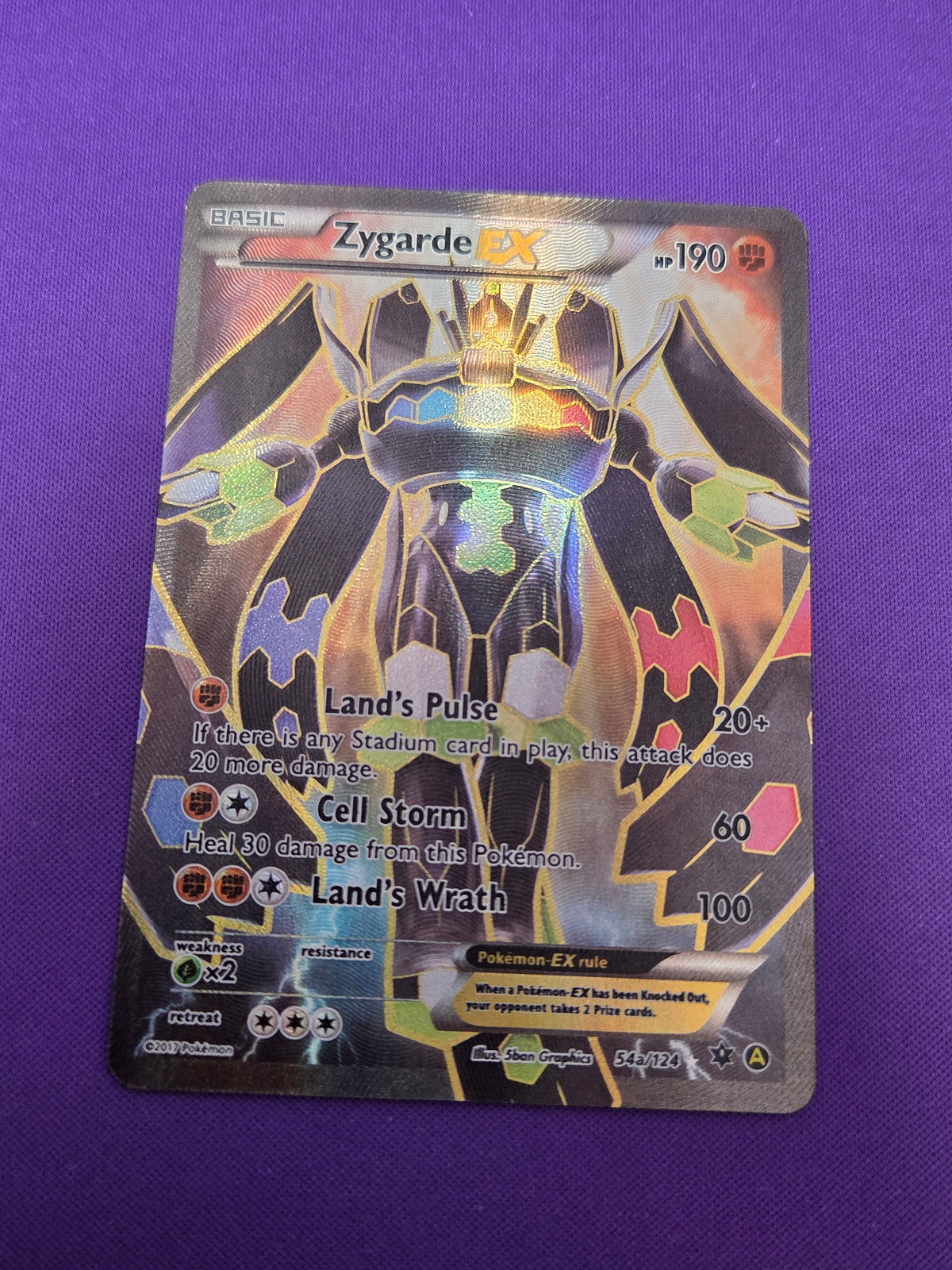 Zygarde EX - 54a/124 (54a)/124 Promo Holofoil (Cabinet-NM)