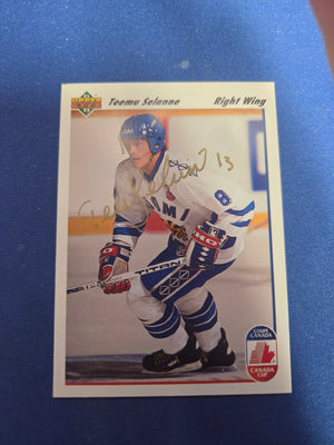 Teemu Selanne #21 auto (cabinet-NM)