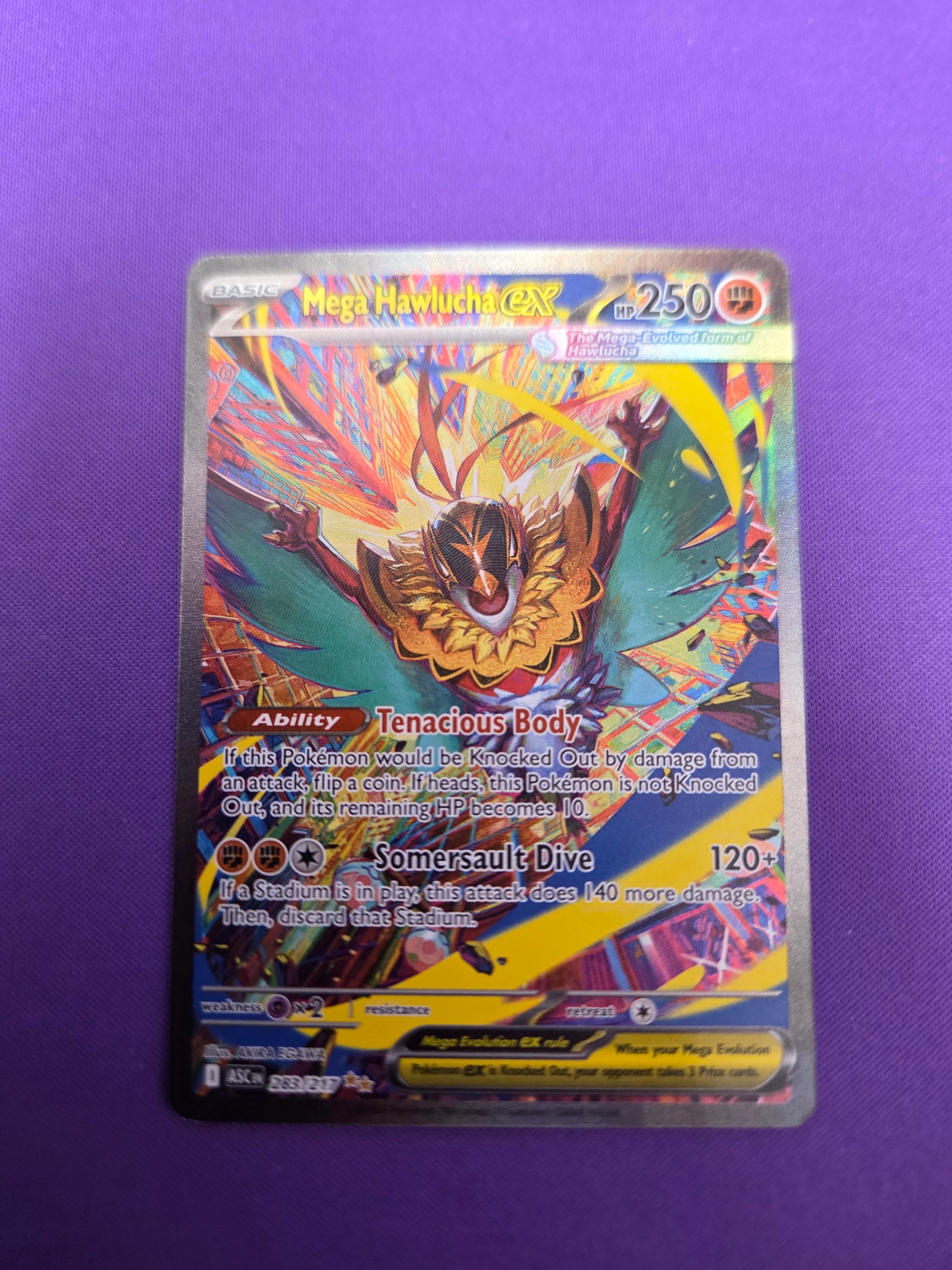 Mega Hawlucha ex - 283/217 Ascended Heroes SIR (Cabinet-NM)