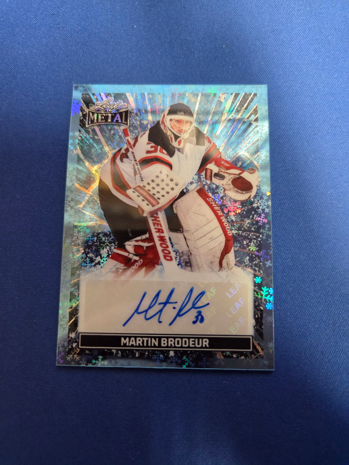 Martin Brodeur 9/9 Leaf Metal Auto (Cabinet-NM)