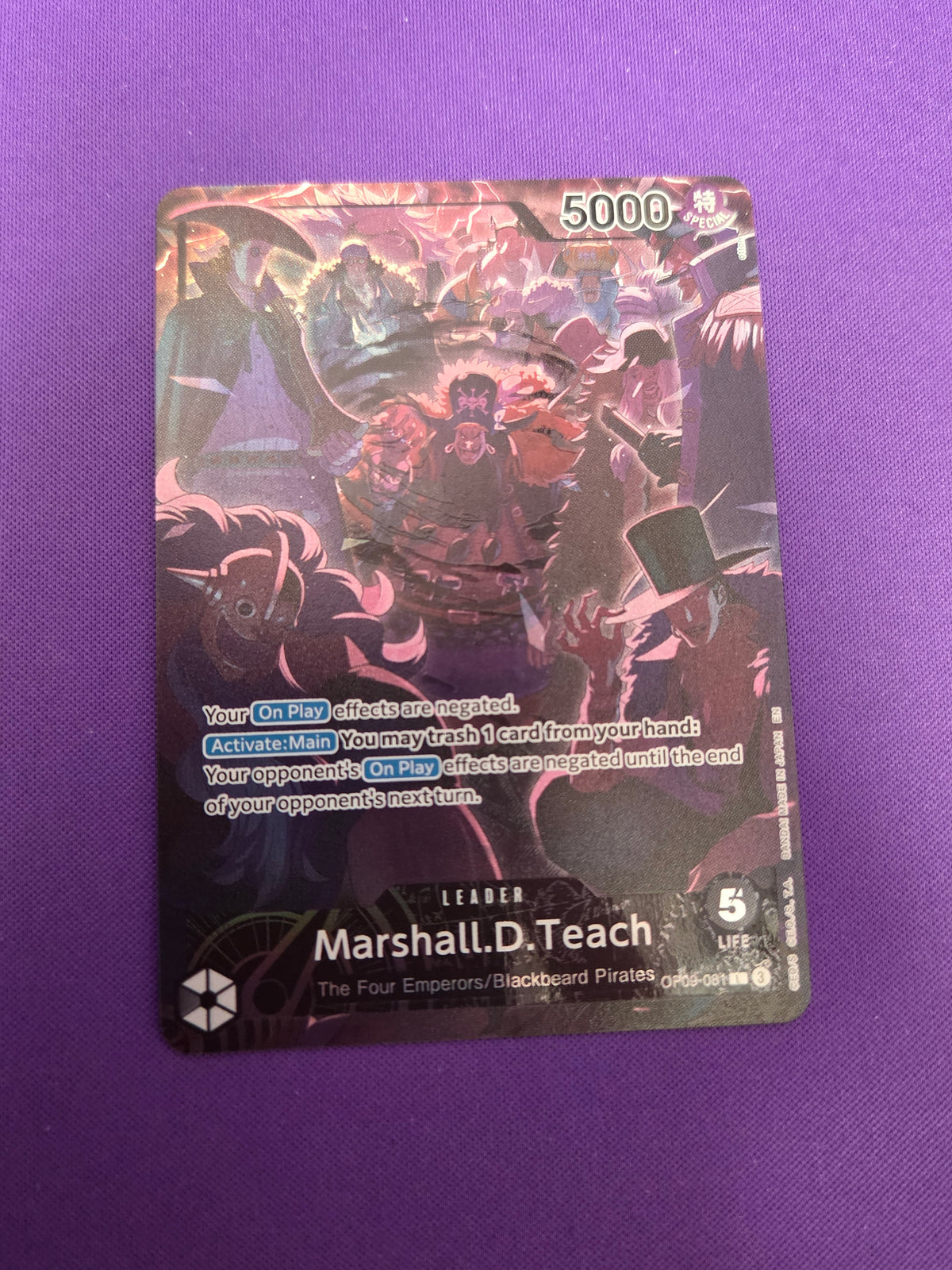 Marshall.D.Teach (English Version 2nd Anniversary Set) (OP09-081) - One Piece Promotion Cards Foil (Cabinet-NM)