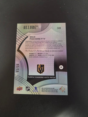 Max Pacioretty #38 1/10 Allure 2021-2022 (auto patch) (cabinet)