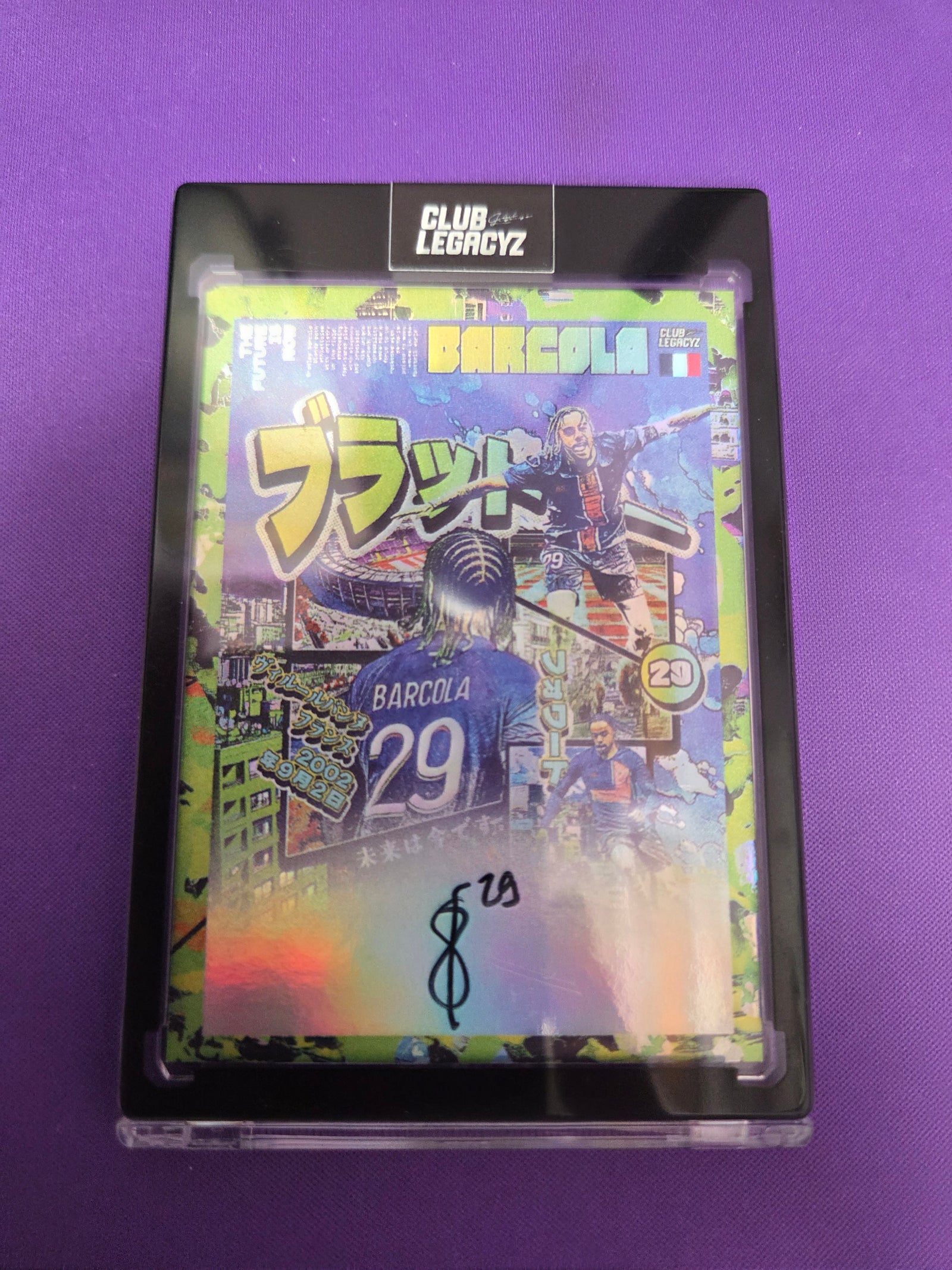 Bradley Barcola 0/10 Club Legacyz Purple Magic Iconic Signed Edition